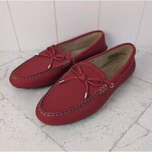 Liz Claiborne Kingslie Women's Moc Closed Toe Loafers Red Size 7.5 M